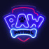 Pakabinamas neoninis LED šviestuvas "Paw Patrol" ant stiklo - logotipas OW-130146