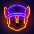 Pakabinamas neoninis LED "Paw Patrol" ant stiklo - Chase OW-130346