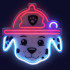 Pakabinamas neoninis LED "Paw Patrol" ant stiklo - Marshall OW-130646