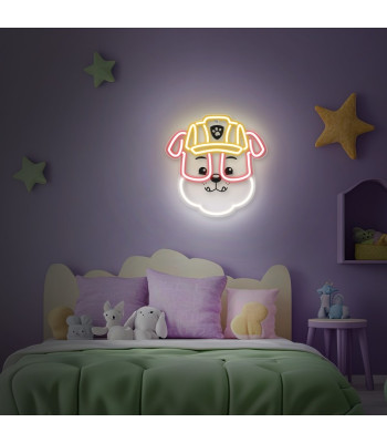 Pakabinamas neoninis LED "Paw Patrol" ant stiklo - Rubble OW-130446