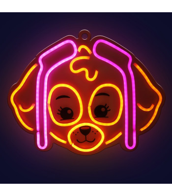 Pakabinamas neoninis LED "Paw Patrol" ant stiklo - Skye OW-130546