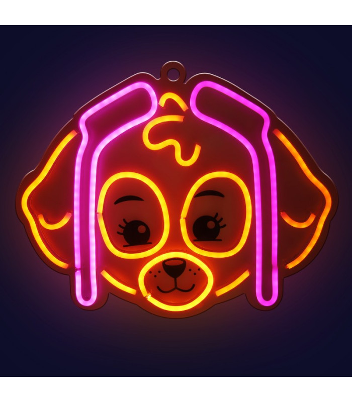 Pakabinamas neoninis LED "Paw Patrol" ant stiklo - Skye OW-130546