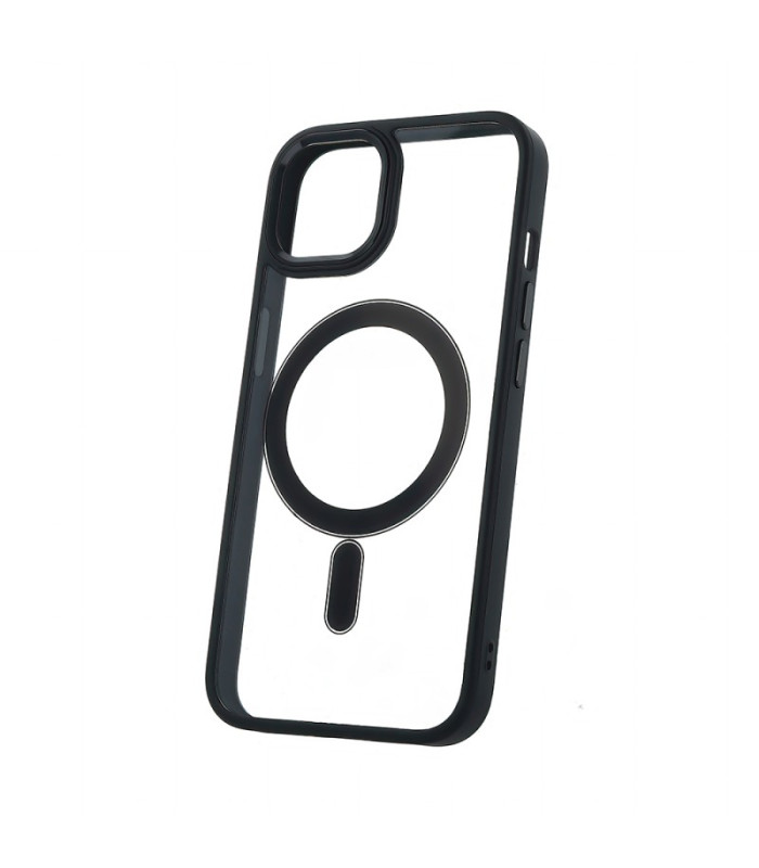 "Satin Clear Mag" dėklas "iPhone 15 6,1", juodos spalvos