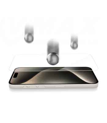 "Vmax" grūdintas stiklas 2,5D Normal Clear Glass, skirtas "iPhone 15 Pro Max" 6,7
