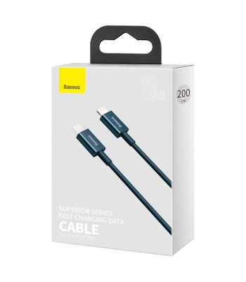 "Baseus" kabelis "Superior PD" USB-C - "Lightning" 2,0 m mėlynas 20 W
