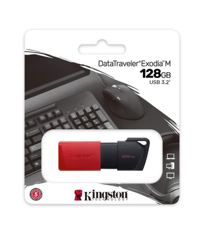 "Kingston" kaupiklis "DataTraveler Exodia M DTXM" 128GB, raudonas