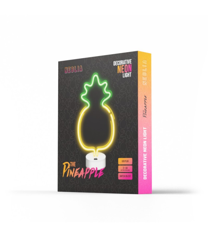 Neoninis šviesos diodas ant stovo PINEAPPLE geltonai žalias NNE05 Neolia