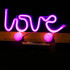 Neoninė LED lemputė LOVE rožinė Bat + USB FLNEO5 Forever Light
