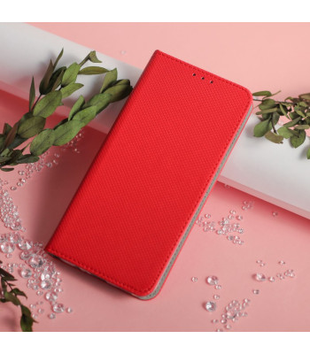 Išmanusis magnetinis dėklas, skirtas "Xiaomi Redmi Note 10 5G" / "Poco M3 Pro" / "M3 Pro 5G", raudonos spalvos