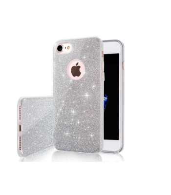 Glitter 3in1 dėklas Samsung Galaxy S21 sidabrinis