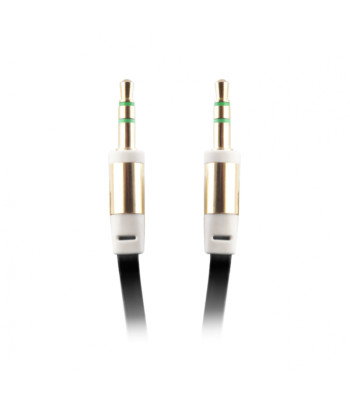 Garso kabelis lizdas 3,5 mm - lizdas 3,5 mm 1,0 m, juodas, birios spalvos