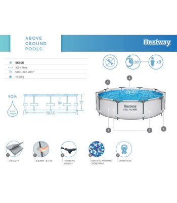 "Bestway FRAME" baseinas 4.678L 305 x 76cm 56406