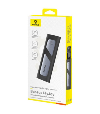 "Baseus FlyJoy" serijos SSD korpusas (M.2 NVMe), pilkos spalvos