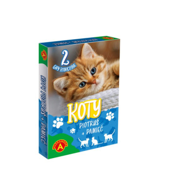 Kortų kortų žaidimas PIOTRUŚ + MEMORY - CATS 2782