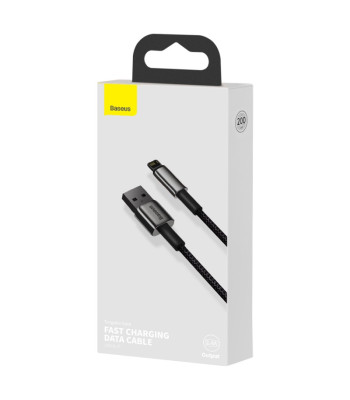 "Baseus" kabelis "Tungsten" USB - "Lightning" 2,0 m 2,4 A juodas