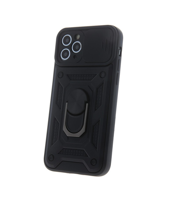 "Defender Slide" dėklas, skirtas "Samsung Galaxy A25 5G (global)", juodos spalvos