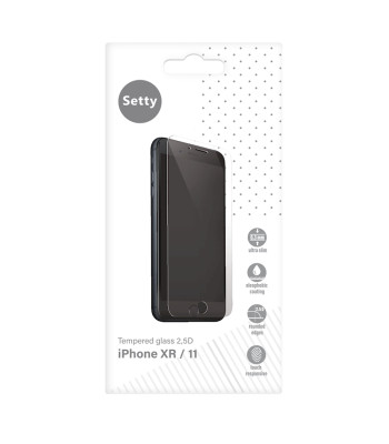 Setty grūdintas stiklas 2,5 D, skirtas iPhone XR / 11