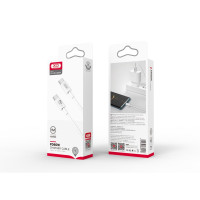 XO kabelis NB-Q190A PD USB-C - USB-C 1,0 m 60 W baltas