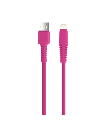 Setty kabelis USB - Lightning 1,5 m 2,1A KSA-L-1.526 pink
