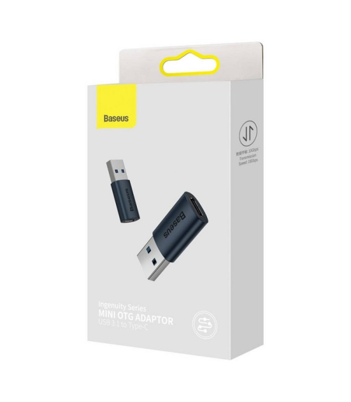 "Baseus" adapteris Ingeniuity USB-A 3.1 į USB-C blue OTG