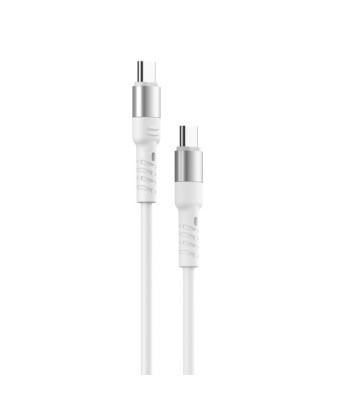 Forever Core didelės galios kabelis USB - USB-C 2,0 m baltas 100 W skirtas GaN