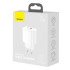 "Baseus" sieninis įkroviklis Compact PD 20W 1x USB-C 1x USB baltas