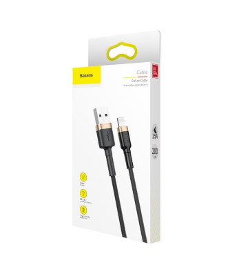 Baseus kabelis Cafule USB - Lightning 2,0 m 1,5A aukso-juodas