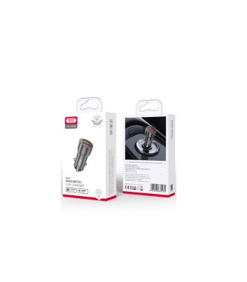 XO automobilinis įkroviklis CC48 2x USB 2,4A pilkos spalvos