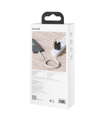 "Baseus" kabelis "Cafule Metal PD" USB-C - "Lightning" 2,0 m baltas 20W