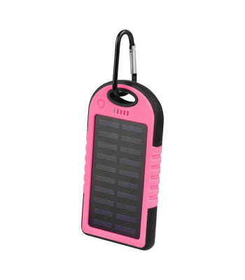 "Setty" saulės energijos bankas SPBS-05 5000 mAh rožinės spalvos