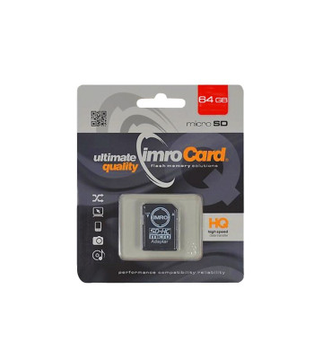 "Imro" atminties kortelė 64GB microSDXC kl. 10 UHS-I + adapteris