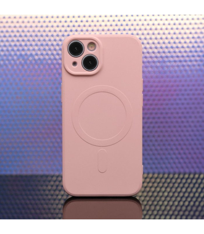 Paprastas "Color Mag" dėklas iPhone 15 6,1 rožinės spalvos