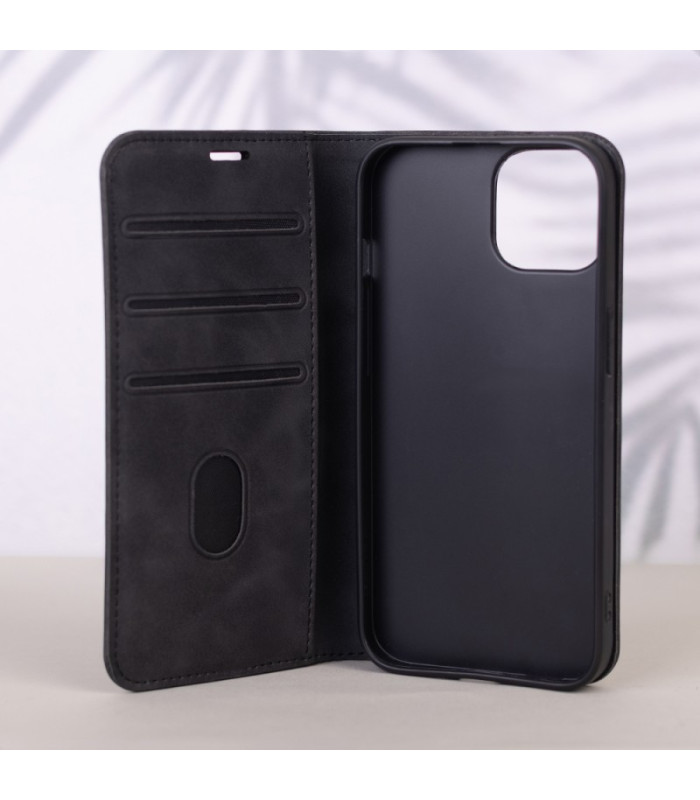 "Smart Suede" dėklas "Samsung Galaxy A25 5G (global)", juodos spalvos