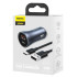 "Baseus" automobilinis įkroviklis "Golden Contactor Pro" 1x USB 1x USB-C QC 40W juodas + kabelis USB - USB-C 5A