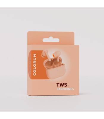COLORUM TWS "Bluetooth" ausinės CTWS-14 x Peach Fuzz