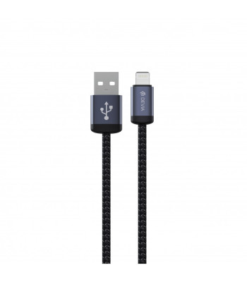 "Devia" kabelis Gracious EC650 USB - USB-C 1,0 m 2,4A juodas