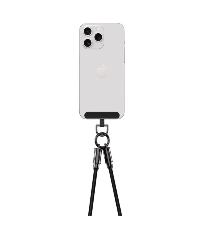 "Devia" kabelio pavadėlis 2in1 PD USB-C - Lightning 1,2 m 27W juodas