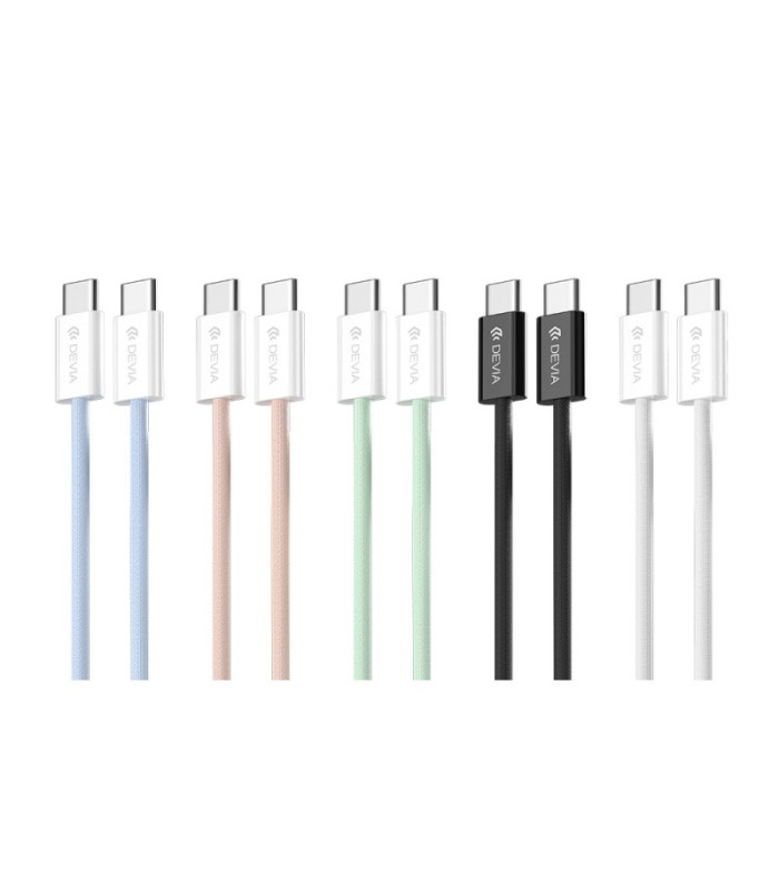 "Devia" kabelis Smart EC325 PD USB-C - USB-C 1,0 m 60W 3A juodas