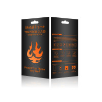 Grūdinto stiklo metalinis rėmelis, skirtas "Samsung Galaxy S24 Ultra black frame