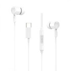 XO laidinės ausinės EP81 USB-C, baltos spalvos