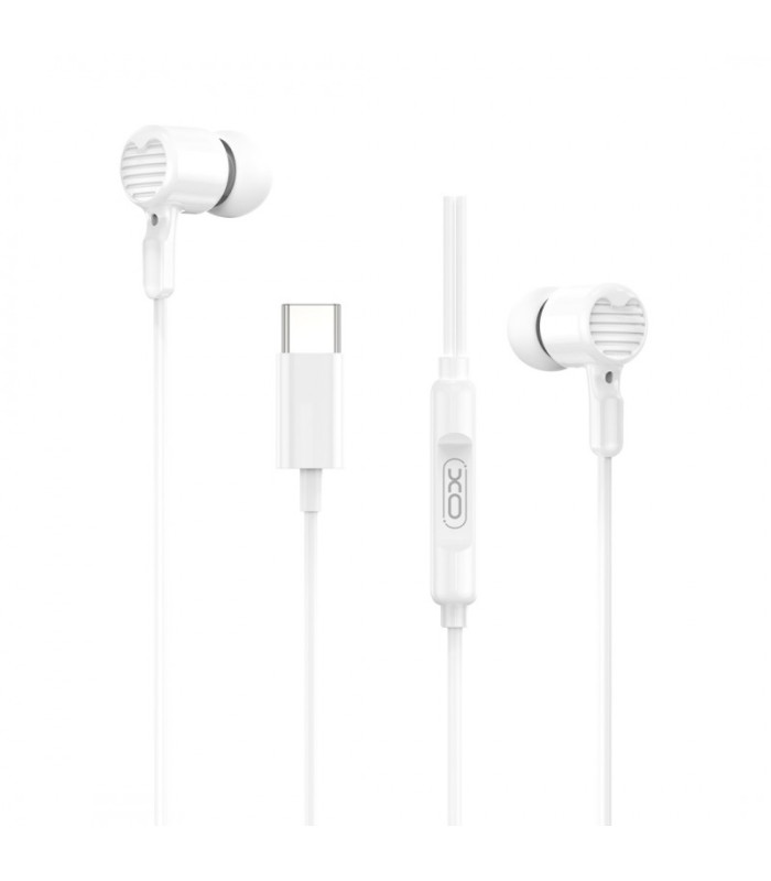 XO laidinės ausinės EP81 USB-C, baltos spalvos