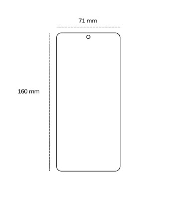 Grūdintas 2,5D stiklas, skirtas "Motorola Moto G75