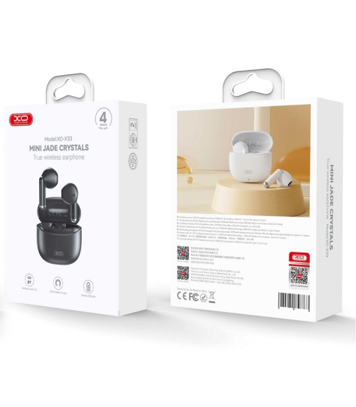 "XO" "Bluetooth" ausinės X33 TWS juodos spalvos