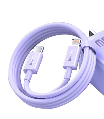 "Baseus" kabelis "Superior PD" USB-C - "Lightning" 1,0 m granitinės violetinės spalvos 20 W