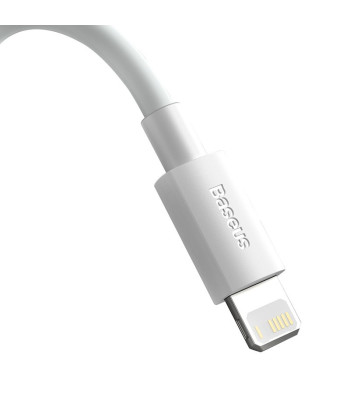 "Baseus" laidas "Simple Wisdom PD" USB-C - "Lightning" 1,5 m baltas 20W