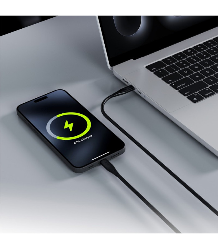 "Allity" kabelis AUC-02 USB-C - USB-C 1.0 m 60W juodas