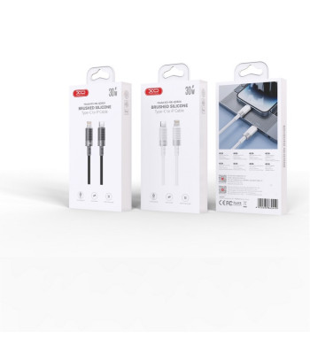 XO kabelis NB-Q282A PD USB-C - "Lightning" 1,0 m 27W baltas