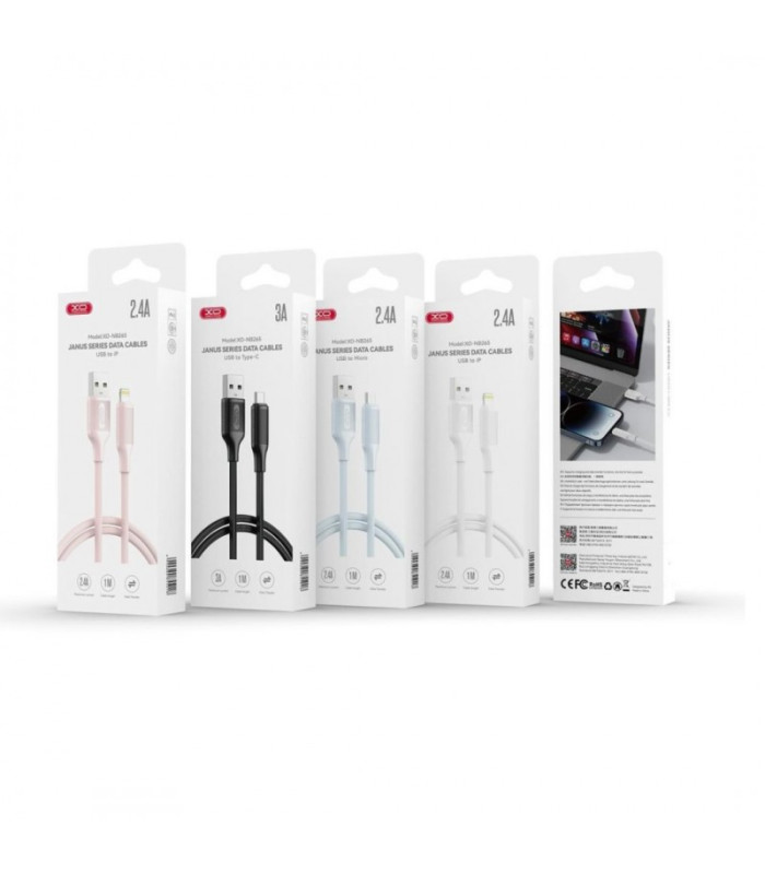 XO kabelis NB265 USB - USB-C 1,0 m 3A juodas