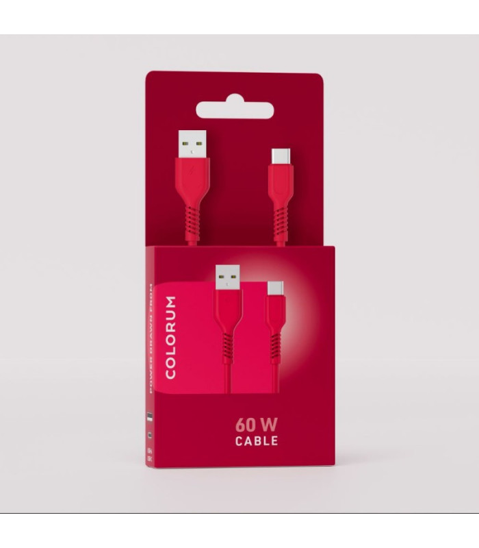 COLORUM kabelis USB-A - USB-C 1,8 m 3A CK60-AC-02 xMagenta