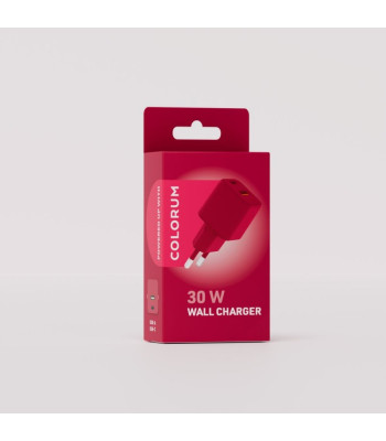 COLORUM sieninis įkroviklis USB-A + USB-C PD 30W CLS30-AC-02 xMagenta